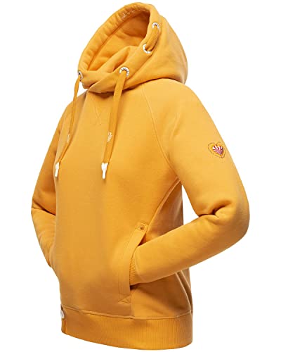 Navahoo Damen Sweatshirt Kapuzenpullover Hoodie Liebesmäuschen Mid Yellow Gr. XS von Navahoo