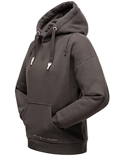 Navahoo Damen Sweatshirt Kapuzenpullover Hoodie Oversized Zuckerbärchen Dark Grey Gr. L von Navahoo