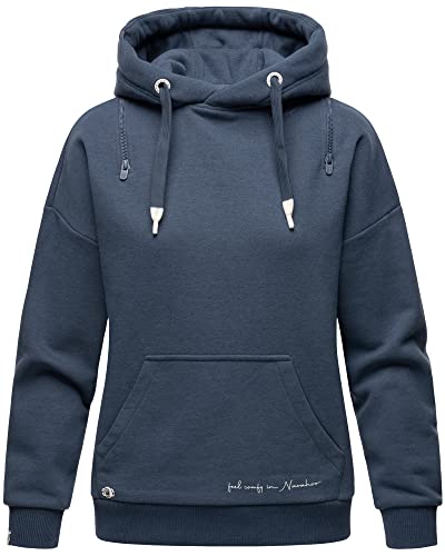 Navahoo Damen Sweatshirt Kapuzenpullover Hoodie ZUCKERBÄRCHEN XS-XL 5 Farben (M, Dusty Blue) von Navahoo