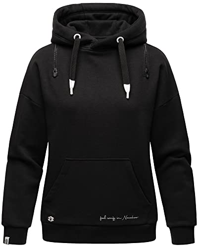 Navahoo Damen Sweatshirt Kapuzenpullover Hoodie ZUCKERBÄRCHEN XS-XL 5 Farben (M, Schwarz) von Navahoo