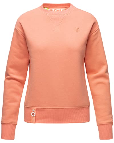 Navahoo Damen Sweatshirt Pullover Longsleeve aus recyceltem Material Zuckerschnecke XS-XXL (DE/NL/SE/PL, Alphanumerisch, L, Regular, Regular, Apricot) von Navahoo