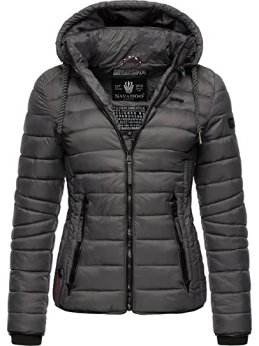 Navahoo Damen leichte Übergangsjacke Steppjacke mit Kapuze Lulana Anthracite Gr. XS von Navahoo