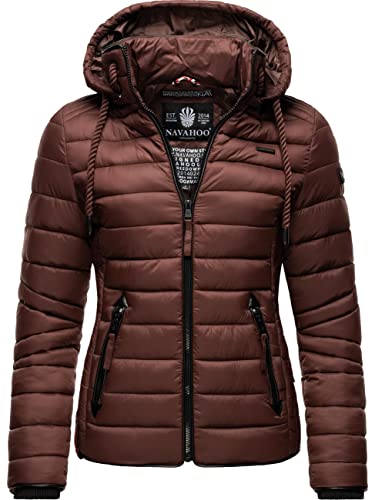 Navahoo Damen leichte Übergangsjacke Steppjacke mit Kapuze Lulana Chocolate Gr. XS von Navahoo