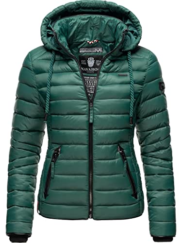 Navahoo Damen leichte Übergangsjacke Steppjacke mit Kapuze Lulana Ocean Green Gr. S von Navahoo