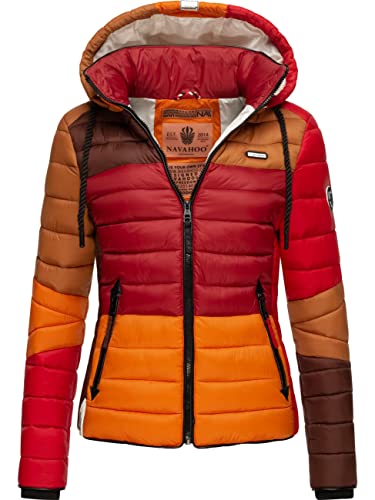 Navahoo Damen Übergangs-Jacke leichte Colorblocking Steppjacke Lulana Multikulti Multicolour Autumn Leaves Gr. S von Navahoo