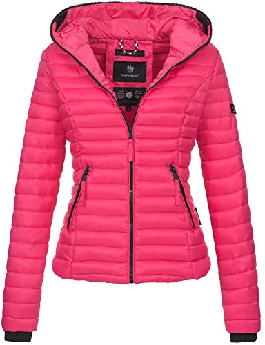 Navahoo Damen Übergangs Stepp Jacke mit Kapuze B348 [B348-Kimuk-Pink-Gr.S] von Navahoo