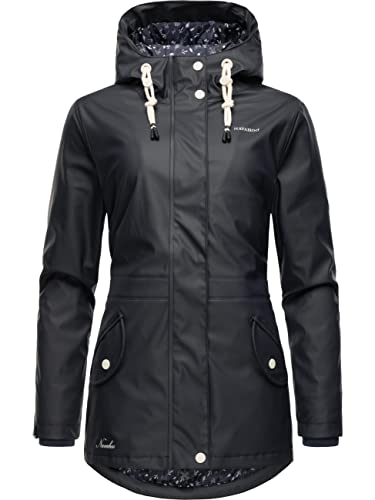 Navahoo Damen Übergangsjacke Regenmantel wasserdicht lang warm gefüttert mit Kapuze Oceans Heart Navy Gr. XL Navahoo Damen Übergangsjacke Regenmantel wasserdicht lang warm gefüttert mit Kapuze Oceans Heart Navy Gr. XL von Navahoo