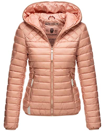 Navahoo Damen Übergangsjacke Stepp Jacke gefüttert mit Kapuze B838 [B838-Huebsch-Rose-Gr.M] von Navahoo