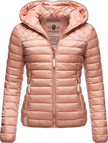 Navahoo Damen Übergangsjacke leichte Steppjacke mit Kapuze Ich Bin Hübsch Rosa Gr. S von Navahoo