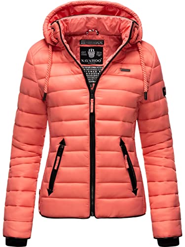 Navahoo Damen leichte Übergangsjacke Steppjacke mit Kapuze Lulana Rose Coral Gr. XS von Navahoo