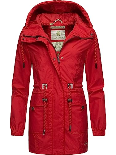 Navahoo Damen Übergangsjacke leichte Jacke mit Kapuze Neophee Apple Red Gr. L von Navahoo