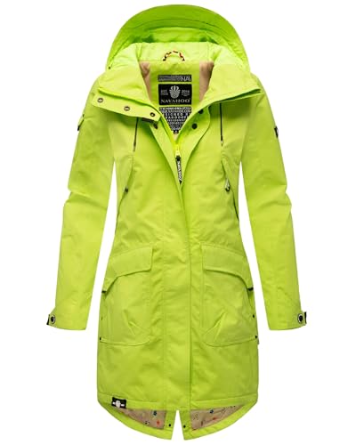 Navahoo Damen Übergangsjacke leichte Jacke mit Kapuze Pfefferschote Neon Green Gr. M von Navahoo