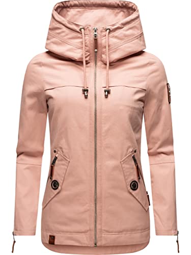 Navahoo Damen leichte Übergangsjacke mit Kapuze Wekoo Light Rose Gr. M von Navahoo