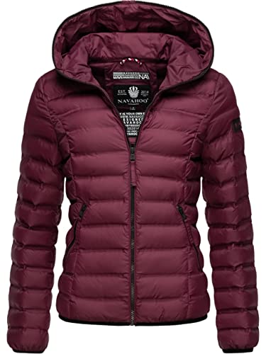 Navahoo Damen Übergangsjacke leichte Steppjacke Outdoor-Jacke mit Kapuze Neevia Wine Gr. M von Navahoo