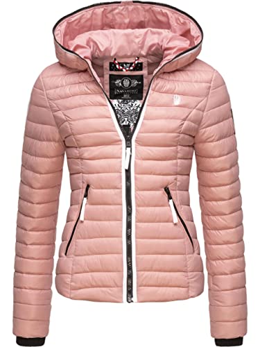 Navahoo Damen Übergangsjacke leichte Steppjacke kurz mit Kapuze Kimuk Prc Powder Rose Gr. M von Navahoo