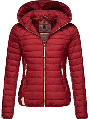 Navahoo Damen Übergangsjacke leichte Steppjacke mit Kapuze Ich Bin Hübsch Blood Red Gr. XS von Navahoo