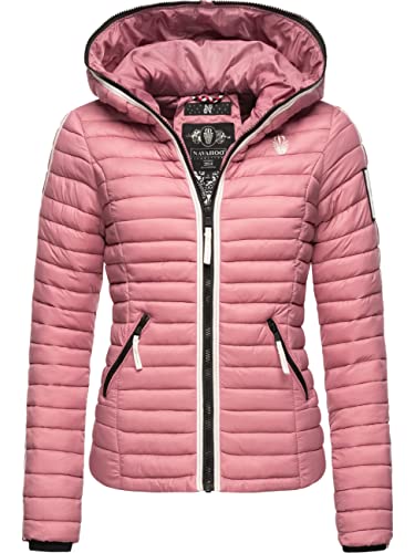 Navahoo Damen Übergangsjacke leichte Steppjacke kurz mit Kapuze Kimuk Prc Dark Rose Gr. M von Navahoo