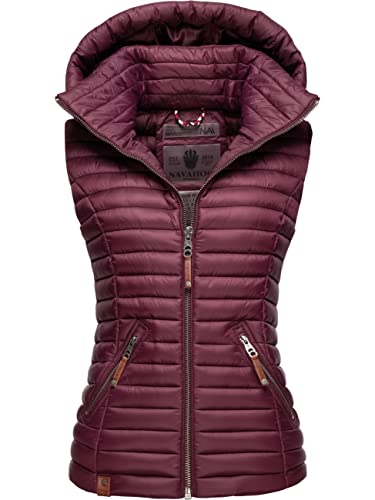 Navahoo Damen Übergangsjacke leichte Steppweste mit Abnehmbarer Kapuze Shadaa Wine Gr. XS Navahoo Damen Übergangsjacke leichte Steppweste mit Abnehmbarer Kapuze Shadaa Wine Gr. XS von Navahoo