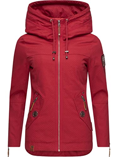 Navahoo Damen leichte Übergangsjacke mit Kapuze Wekoo Red Dots Gr. M von Navahoo