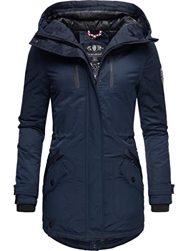 Navahoo Damen Warmer Winter Kurzmantel Avrille II Navy Gr. XL von Navahoo