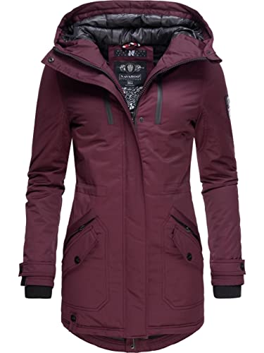 Navahoo Damen Warmer Winter Kurzmantel Avrille II Weinrot Gr. S von Navahoo