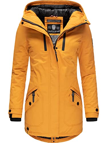 Navahoo Damen Warmer Winter Kurzmantel Avrille II Yellow Gr. M von Navahoo