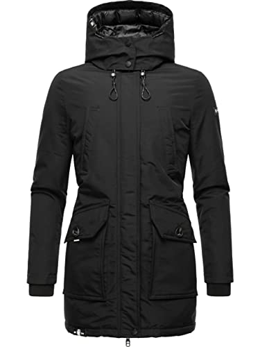 Navahoo Damen Warmer Winter Kurzmantel Blizzardstorm Black Gr. S von Navahoo