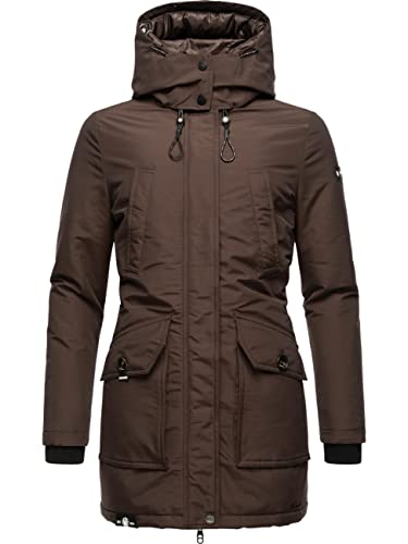 Navahoo Damen Warmer Winter Kurzmantel Blizzardstorm Dark Choco Gr. XXL von Navahoo