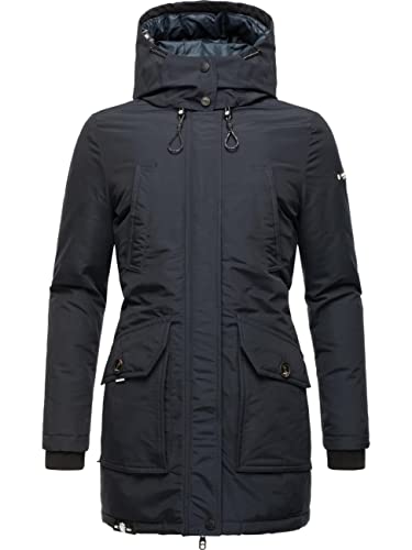 Navahoo Damen Warmer Winter Kurzmantel Blizzardstorm Navy Gr. L von Navahoo