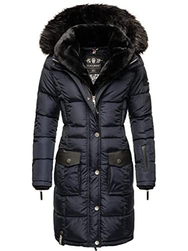 Navahoo Damen Warmer Winter Steppmantel Sinja Navy Gr. L von Navahoo