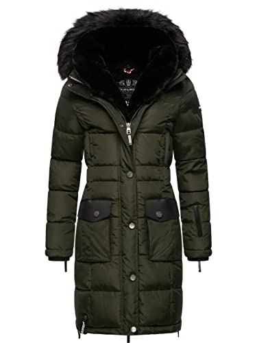 Navahoo Damen Warmer Winter Steppmantel Sinja Olive Gr. L von Navahoo