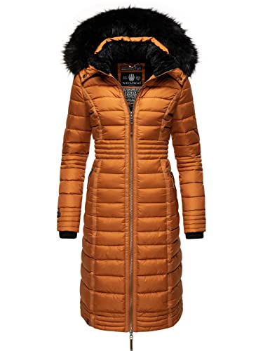 Navahoo Damen Wintermantel Warmer Steppmantel lang mit Kapuze Umay Rusty Cinnamon Gr. XL von Navahoo