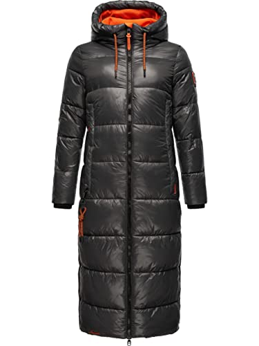 Navahoo Damen Warmer Winter Steppmantel mit Kapuze Schmuseengel Anthracite Gr. XXL von Navahoo