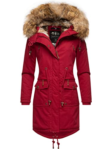 Navahoo Damen Winter Jacke Warmer Winterparka mit Kapuze Rosinchen Blood Red Gr. XL von Navahoo