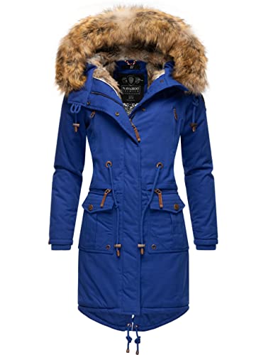 Navahoo Damen Winter Jacke Warmer Winterparka mit Kapuze Rosinchen Blue Jean Gr. S von Navahoo
