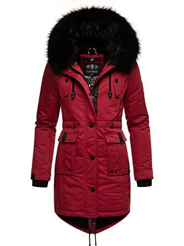 Navahoo Damen Warmer Winterparka mit Kapuze Luluna Prc Blood Red Gr. XS von Navahoo