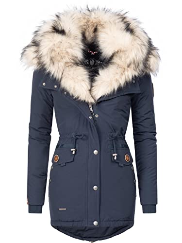 Navahoo Damen Warmer Winterparka mit Kapuze Sweety Navy Gr. XS von Navahoo