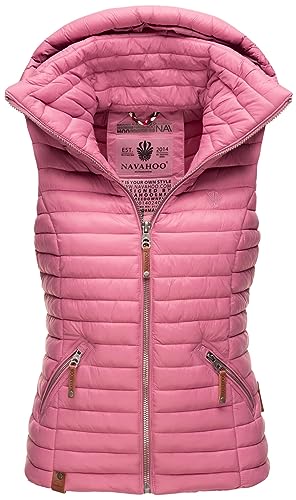 Navahoo Damen Weste Steppweste gesteppt Frühjahr Übergangsweste B696 [B696-Shad-Altrosa-Gr.XS] von Navahoo