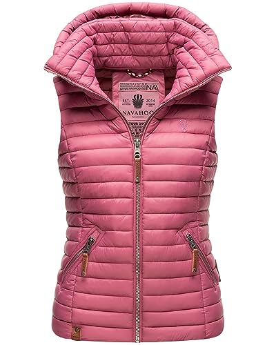 Navahoo Damen Weste Steppweste gesteppt Frühjahr Übergangsweste B696 [B696-Shad-Berry-Gr.XS] von Navahoo