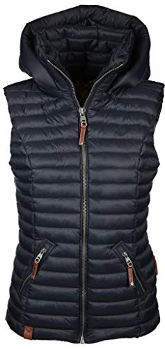 Navahoo Damen Weste Steppweste gesteppt Frühjahr Übergangsweste B696 [B696-Shad-Navy-Gr.XXL] von Navahoo