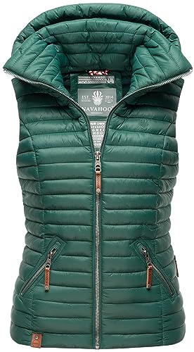 Navahoo Damen Weste Steppweste gesteppt Frühjahr Übergangsweste B696 [B696-Shad-Ocean-Green-Gr.XXL] von Navahoo