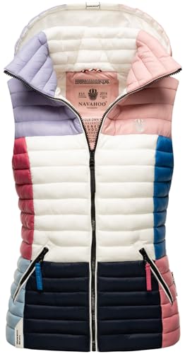Navahoo Damen Weste Steppweste gesteppt Herbst Frühling Übergangsweste B880 [B880-Shad-Kulti-Dark1-Gr.S] von Navahoo