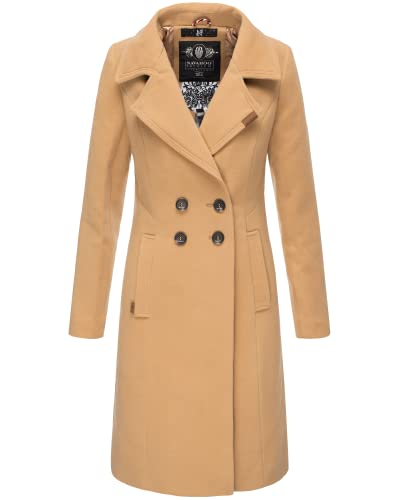 Navahoo Damen Winter Jacke Mantel Business Trenchcoat Wintermantel Parka XS-XXL WOOLY (L, Camel) von Navahoo