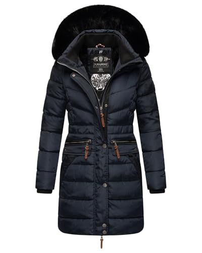 Navahoo Damen Winter Jacke Mantel Parka warm gefütterte Winterjacke B383 [B383-Paula-Schwarz-sF-Gr.3XL] von Navahoo
