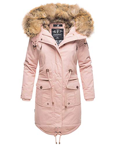 Navahoo Damen Winter Jacke Parka Mantel Winterjacke warm gefüttert Kapuze B824 [B824-Rosin-Rosa-Gr.M] von Navahoo