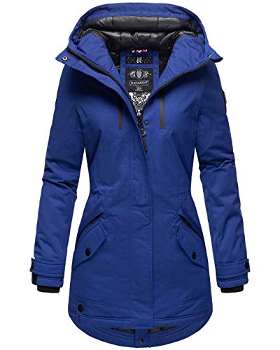 Navahoo Damen Winter Jacke Parka Mantel Winterjacke warm gefüttert Kapuze B834 [B834-Avril-Blue-Jean-Gr.XS] von Navahoo