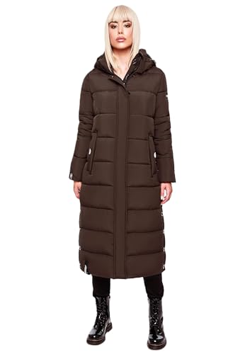 Navahoo Damen Winter Jacke Stepp Mantel B872 [B872-Isal-Dark-Choco-Gr.XL] von Navahoo