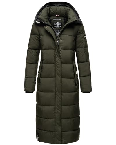 Navahoo Damen Winter Jacke Stepp Mantel B872 [B872-Isal-Dark-Olive-Gr.L] von Navahoo