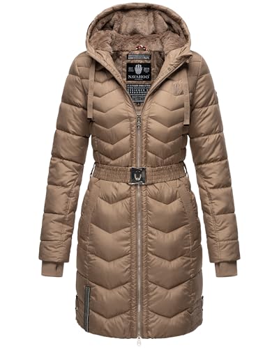 Navahoo Damen Winter Jacke Stepp Parka Mantel Winterjacke warm gefüttert Alpenveilchen XS-XXL (DE/NL/SE/PL, Alphanumerisch, XL, Regular, Regular, Taupe) von Navahoo