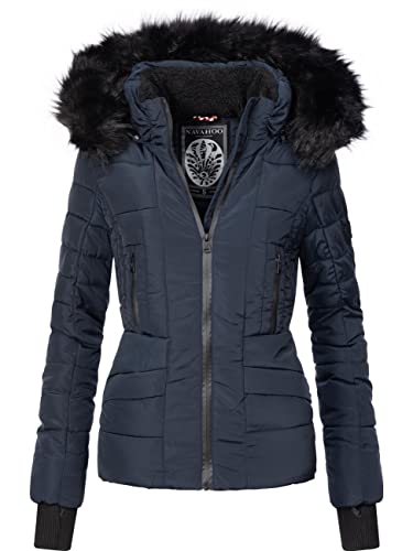 Navahoo Damen Winterjacke Steppjacke mit Kapuze Adele Navy Gr. L von Navahoo